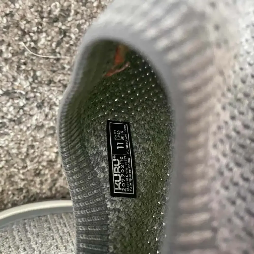 Kuru Quantum Gray and Pink Knit Sneakers